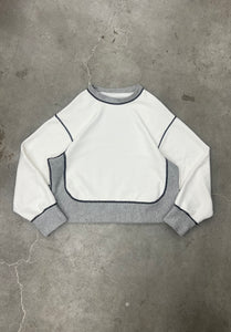 contrast stitch crewneck 1/1