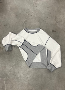 contrast stitch crewneck 1/1